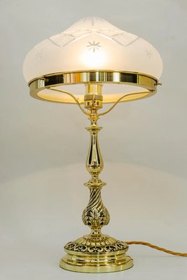 Historistic Table Lamp with Cut Glass Shade, 1890s-SPD-1363389