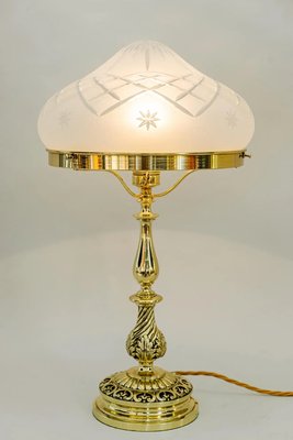 Historistic Table Lamp with Cut Glass Shade, 1890s-SPD-1363389