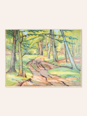 Hjalmar Larsson, Forest Path, 1938, Oil on Panel-GPP-1277939