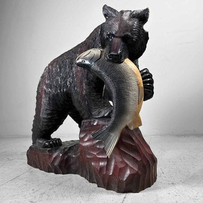 Hokkaido Artist, Kibori Kuma Bear, Japan, 1960s, Wood-DWL-1807017