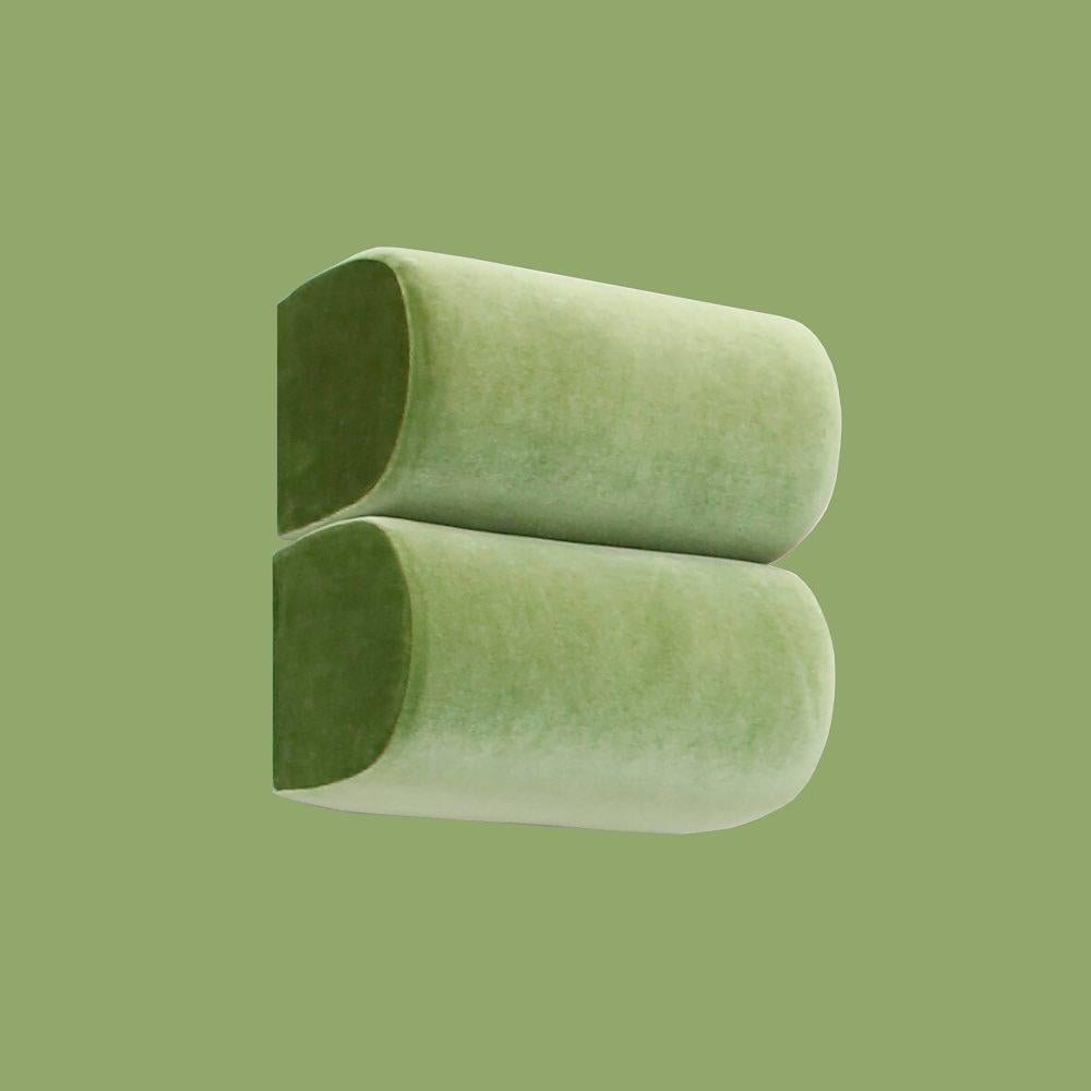 Hold on Green Wall Objects by Haus Otto, Set of 2