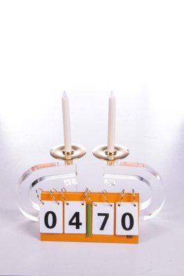 Hollywood Regency Acrylic Glass Candleholders, 1970, Set of 2-EZZ-1269519