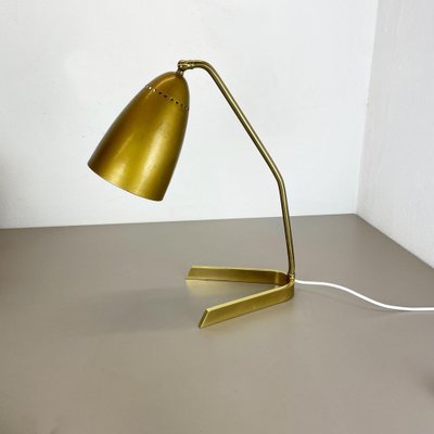 Hollywood Regency Austrian Brass Table Light in the Style of Kalmar, 1960s-QZ-1161703