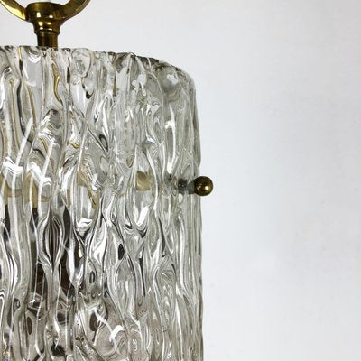 Hollywood Regency Austrian Ice Glass Hanging Light from J. T. Kalmar Lights, 1950s-QZ-1131876