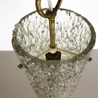 Hollywood Regency Austrian Ice Glass Hanging Light from J. T. Kalmar Lights, 1950s-QZ-1131876