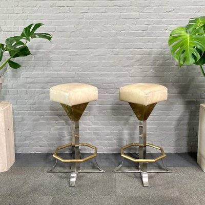 Hollywood Regency Barstools, 1970s, Set of 2-OLQ-1720347