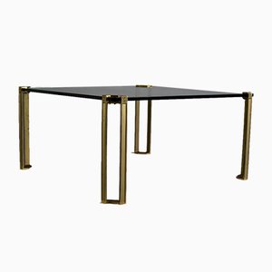 Hollywood Regency Brass and Glass Coffee Table by Peter Ghyczy-IEI-1043454