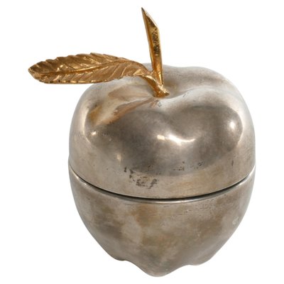 Hollywood Regency Brass and Metal Apple Bonbonniere-RUK-1758048