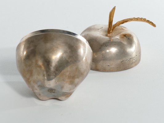 Hollywood Regency Brass and Metal Apple Bonbonniere-RUK-1758048