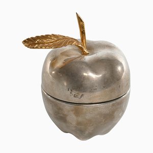 Hollywood Regency Brass and Metal Apple Bonbonniere-RUK-1758048