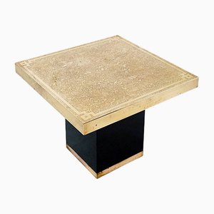 Hollywood Regency Brass Etched Side Table, 1950s-NYF-2019091