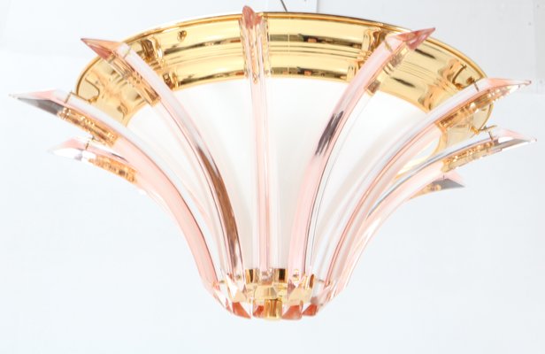 Hollywood Regency Brass Flush Mount, 1980s-MY-1362285