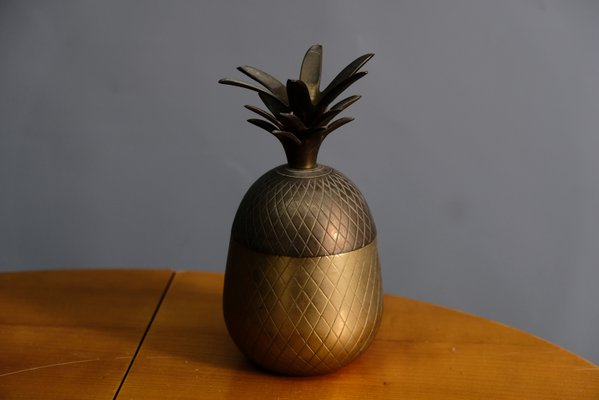 Hollywood Regency Brass Pineapple Box, 1970-CIP-938656