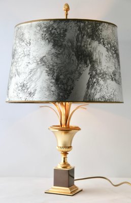 Hollywood Regency Brass Sculptural Palm Tree Table Lamp-MJY-1148760