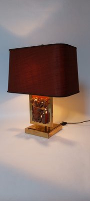 Hollywood Regency Brass Table Lamp-AIF-1795957