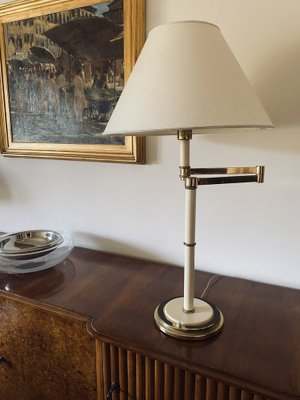 Hollywood Regency Brass Table Lamp by Tommaso Barbi, 1970-TXN-1771800