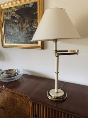 Hollywood Regency Brass Table Lamp by Tommaso Barbi, 1970-TXN-1771800