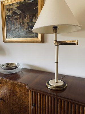 Hollywood Regency Brass Table Lamp by Tommaso Barbi, 1970-TXN-1771800