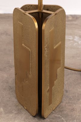 Hollywood Regency Brass Table Lamp with Shade, 1970s-EZZ-1047156