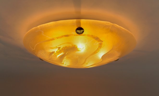 Hollywood Regency Bubble Glass Ceiling Lamp from Hillebrand, Germany, 1960s-KQB-1717987