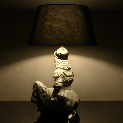 Hollywood Regency Ceramic Samurai Table Lamp, 1970s-IXK-1420670