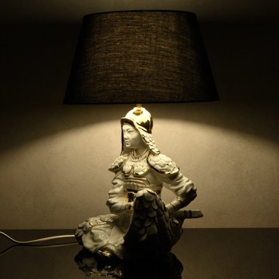 Hollywood Regency Ceramic Samurai Table Lamp, 1970s-IXK-1420670