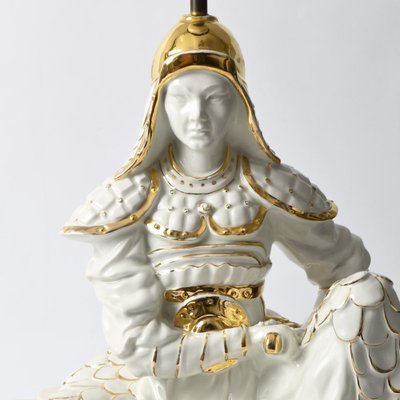 Hollywood Regency Ceramic Samurai Table Lamp, 1970s-IXK-1420670