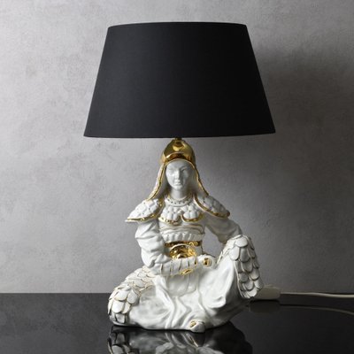 Hollywood Regency Ceramic Samurai Table Lamp, 1970s-IXK-1420670