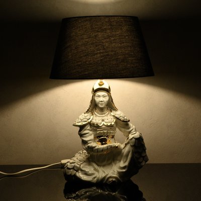 Hollywood Regency Ceramic Samurai Table Lamp, 1970s-IXK-1420670