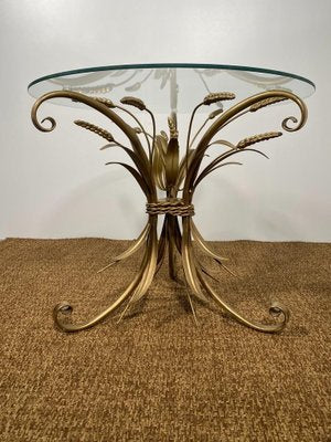 Hollywood Regency Coco Chanel Sheaf of Wheat Side Table, 1970s-DT-2026287