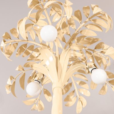 Hollywood Regency Cream White Palm Tree Floor Lamp by Hans Kögl, 1970s-RUK-1758040