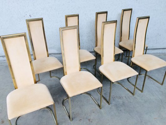 Hollywood Regency Dining Chairs from Belgo Chrom, 1970s, Set of 8-RQV-789406