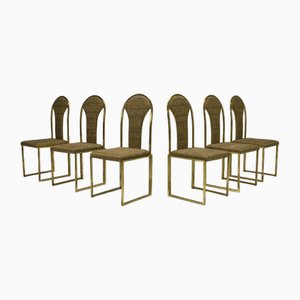 Hollywood Regency Dining Chairs from Belgo Chrom, Belgium, 1970s, Set of 6-UQV-1779621