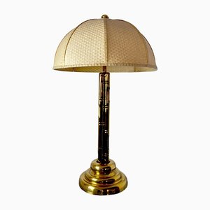 Hollywood Regency Faux Bamboo Brass Lamp, France, 1970s-EJE-1169590