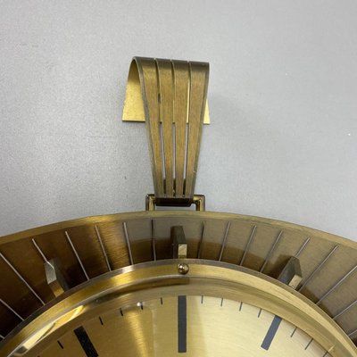 Hollywood Regency German Brass Wall Clock from Atlanta Kienzle, 1950s-QZ-1290483