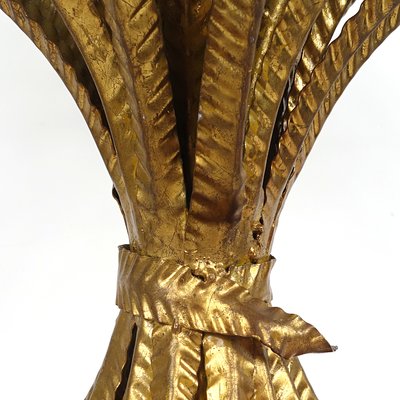 Hollywood Regency Gilded Sheaf of Wheat Coffee Table in the Style of Coco Chanel, 1960s-RY-668964