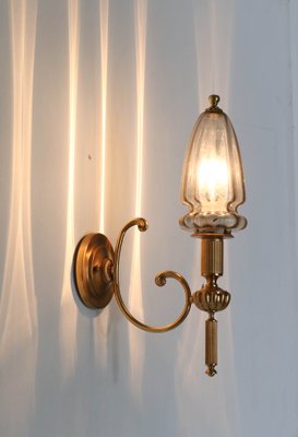 Hollywood Regency Gilt Brass Sconce by Gaetano Sciolari, 1970s-MY-664880