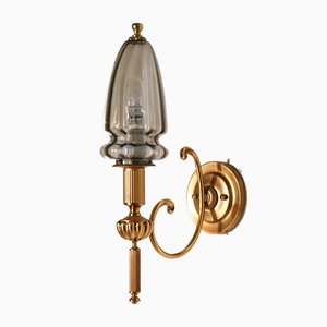 Hollywood Regency Gilt Brass Sconce by Gaetano Sciolari, 1970s-MY-664880