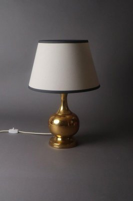 Hollywood Regency Gold Brass Bulb-Shaped Table Lamp, 1960s-ESB-1376930