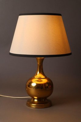 Hollywood Regency Gold Brass Bulb-Shaped Table Lamp, 1960s-ESB-1376930