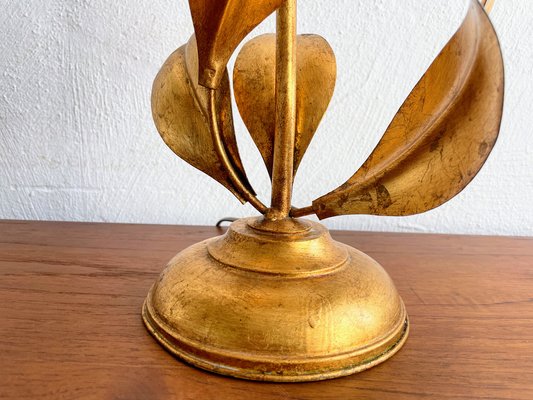 Hollywood Regency Gold Flower-Shaped Table Lamp in the style of Koegl, 1970s-JO-1797551