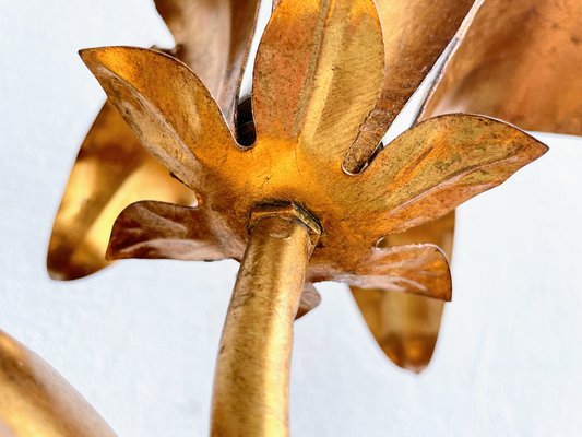 Hollywood Regency Gold Flower-Shaped Table Lamp in the style of Koegl, 1970s-JO-1797551