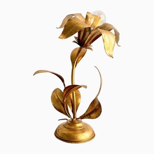 Hollywood Regency Gold Flower-Shaped Table Lamp in the style of Koegl, 1970s-JO-1797551