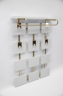 Hollywood Regency Hat Rack in White and Gold, 1960s-KQB-1239210