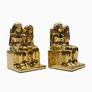 Hollywood Regency Italian Egyptian Ceramic from Bellini, 1970s, Set of 2-KQB-733270