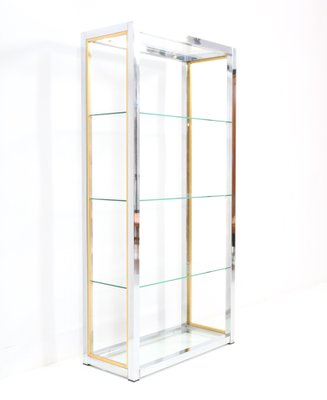 Hollywood Regency Italian Etagere in Chrome and Brass by Renato Zevi, 1970s-MY-1259370