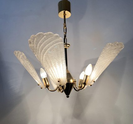 Hollywood Regency Italian Murano Glass Chandelier, 1970s-BGP-1442366