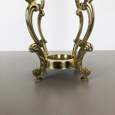 Hollywood Regency Italian Solid Brass Umbrella Stand, 1970s-QZ-1143211