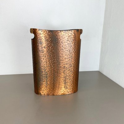 Hollywood Regency Metal Copper and Rattan Umbrella Stand, Germany, 1950s-QZ-1114548