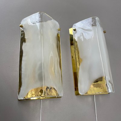 Hollywood Regency Murano Glass Wall Lights attributed to Kalmar Lights, 1960s, Set of 2-QZ-1814995